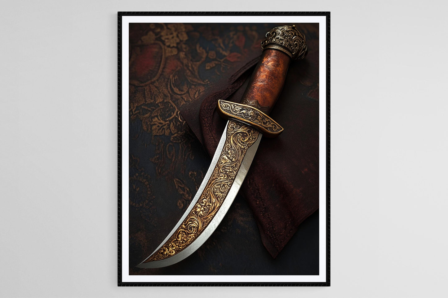 Affiche Kirpan Sikh – Impression Art, Décor Épée Intricate, Symbole Religieux