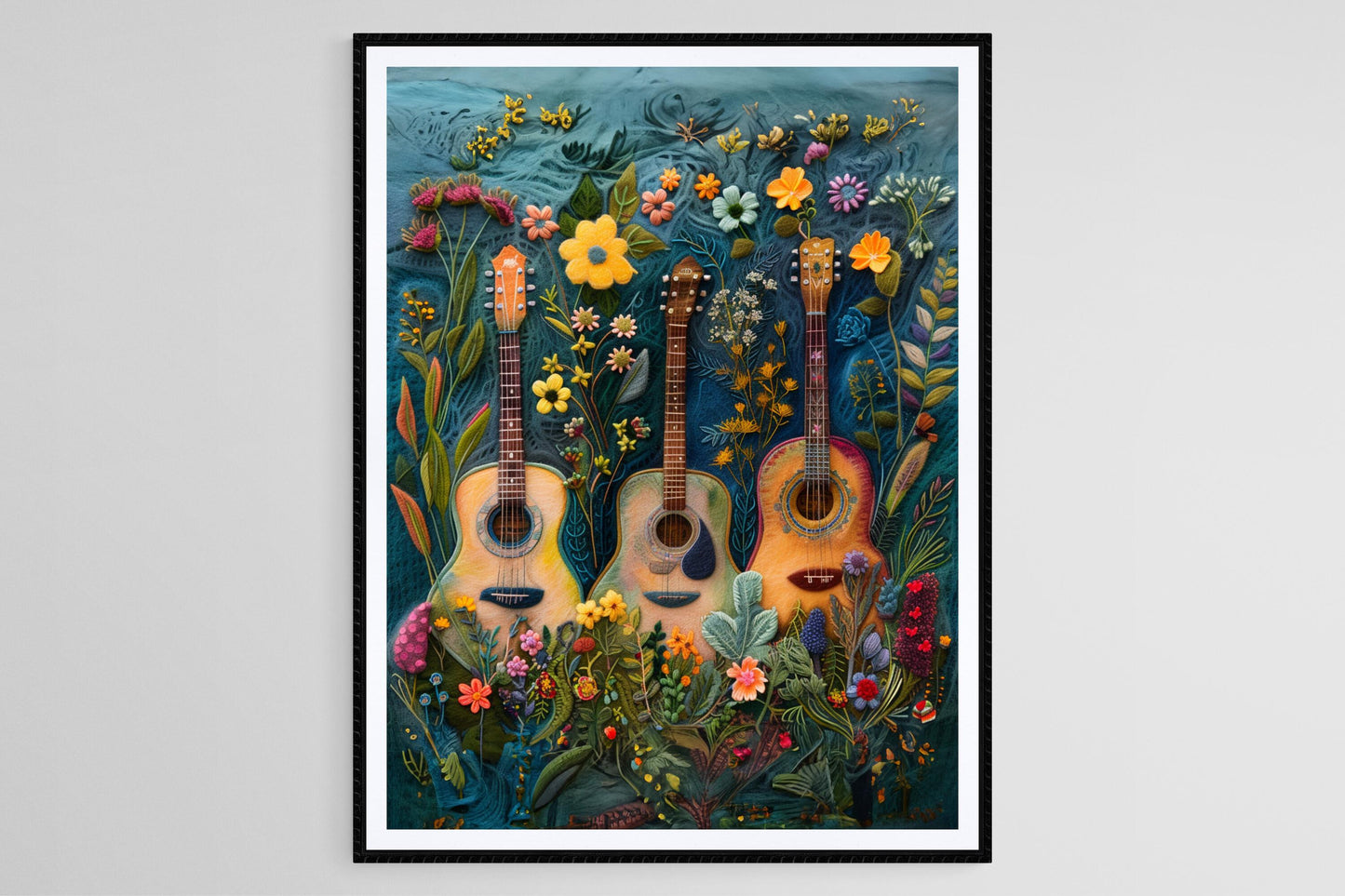 Affiche Vihuela Florale – Poster Art Mexicaine & Décor Naturel