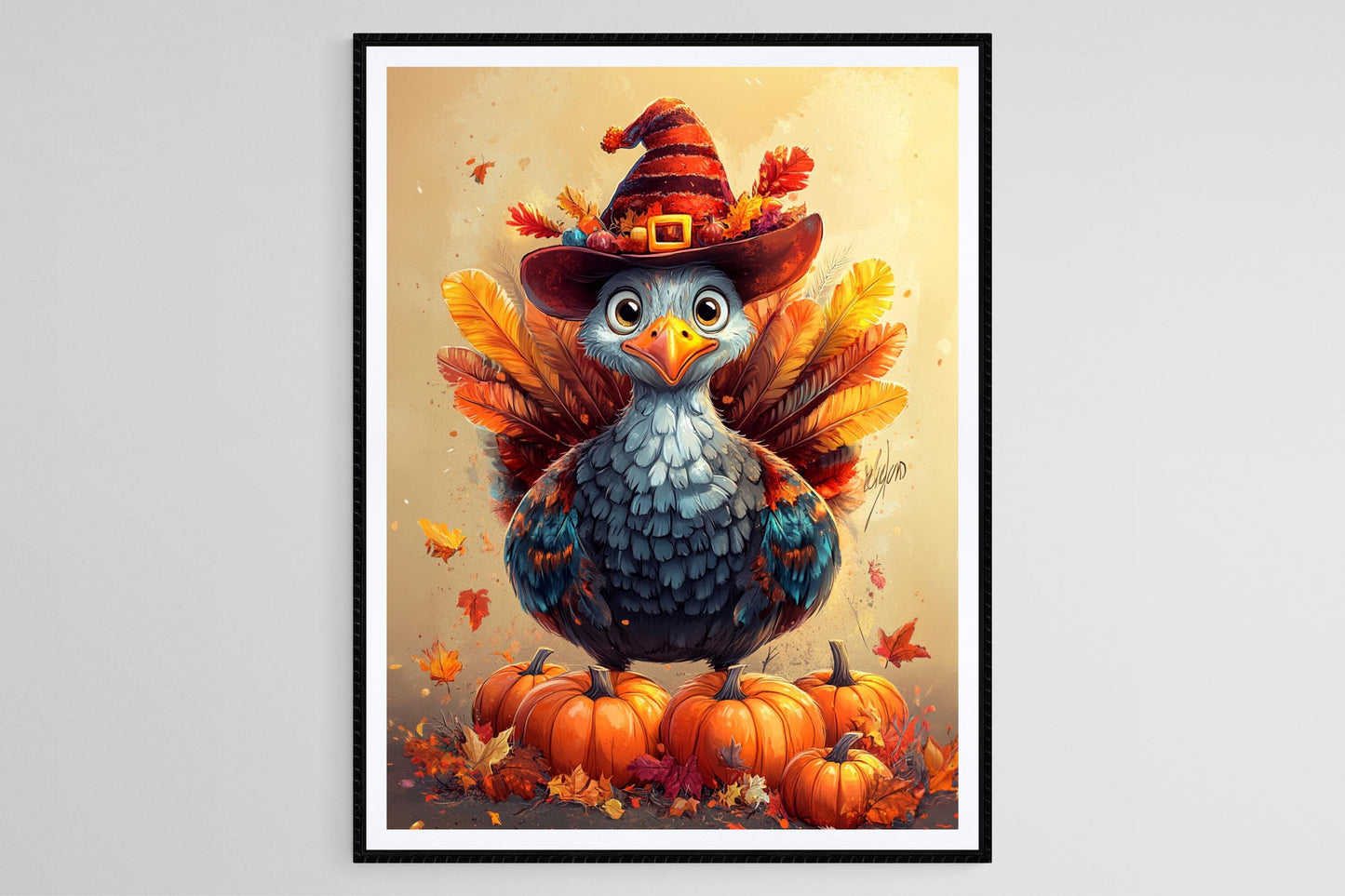 Affiche Turc Enjoué – Poster Art Décoratif de Thanksgiving