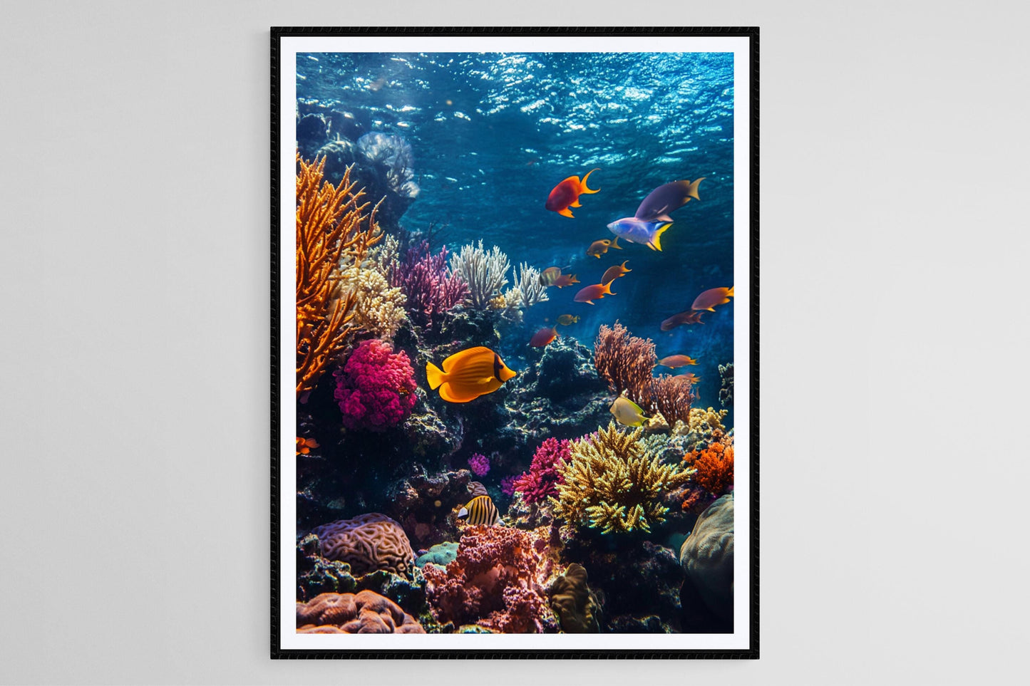 Affiche Récif Corallien des Fidji – Poster Art Marin Vibrant