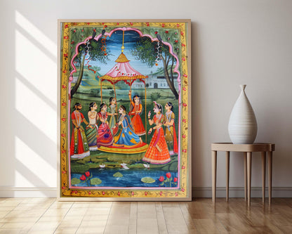 Affiche Peinture Rajasthani – Œuvre d'art colorée pour la maison