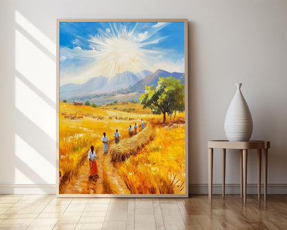 Affiche Agriculture Éthiopienne – Impression Artistique des Fermiers