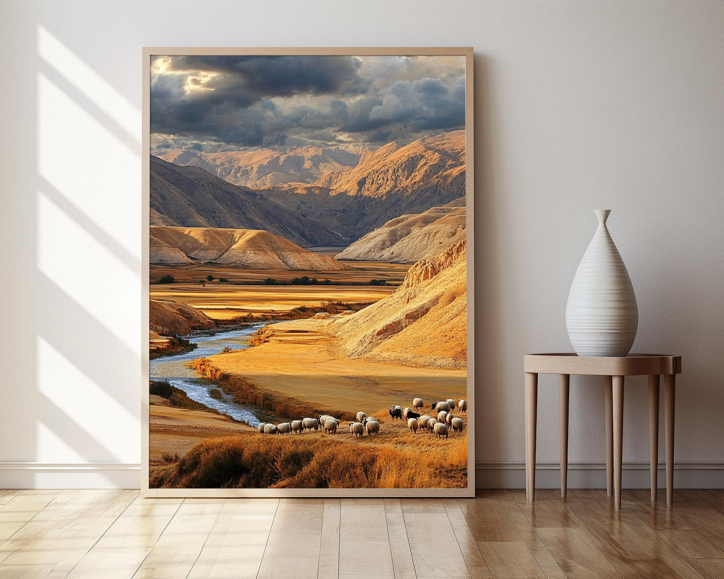 Affiche Vallée de Jordanie – Art des Montagnes Arides et Plaines Fertiles