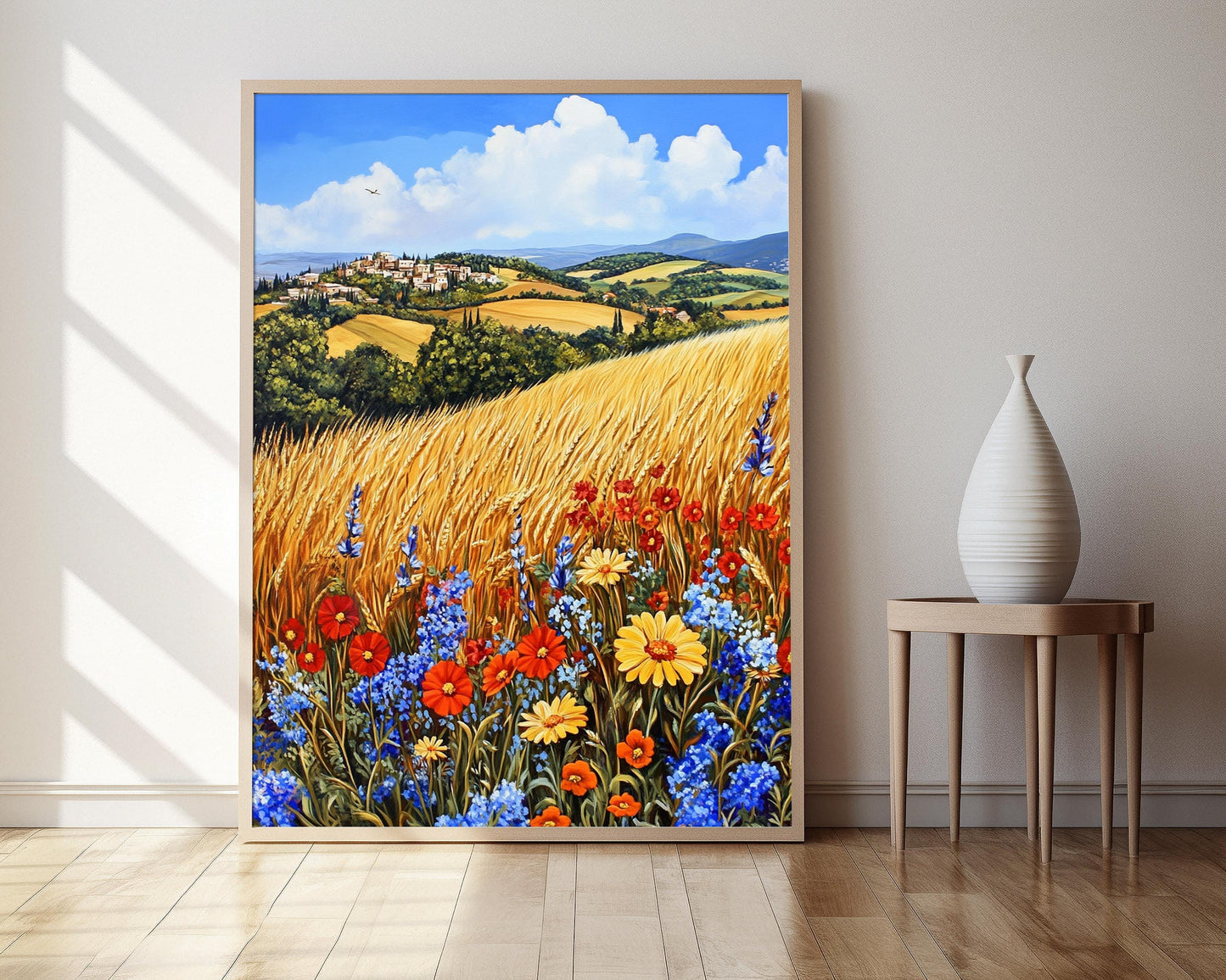 Affiche Campagne de Jenin – Poster Champs de Blé et Fleurs Sauvages