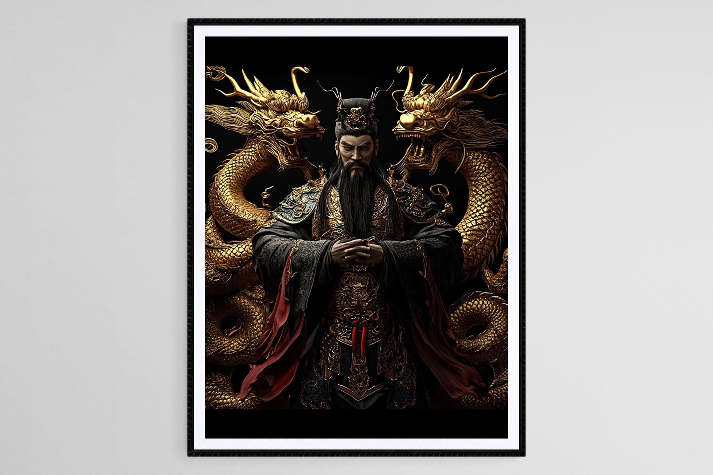 Affiche Guerrier Impérial Guan Yu – Illustration Mythologie Chinoise