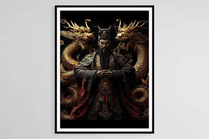 Affiche Guerrier Impérial Guan Yu – Illustration Mythologie Chinoise
