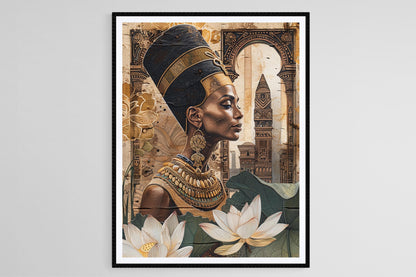 Affiche Reine Néfertiti – Poster Décor Mythologie Égyptienne