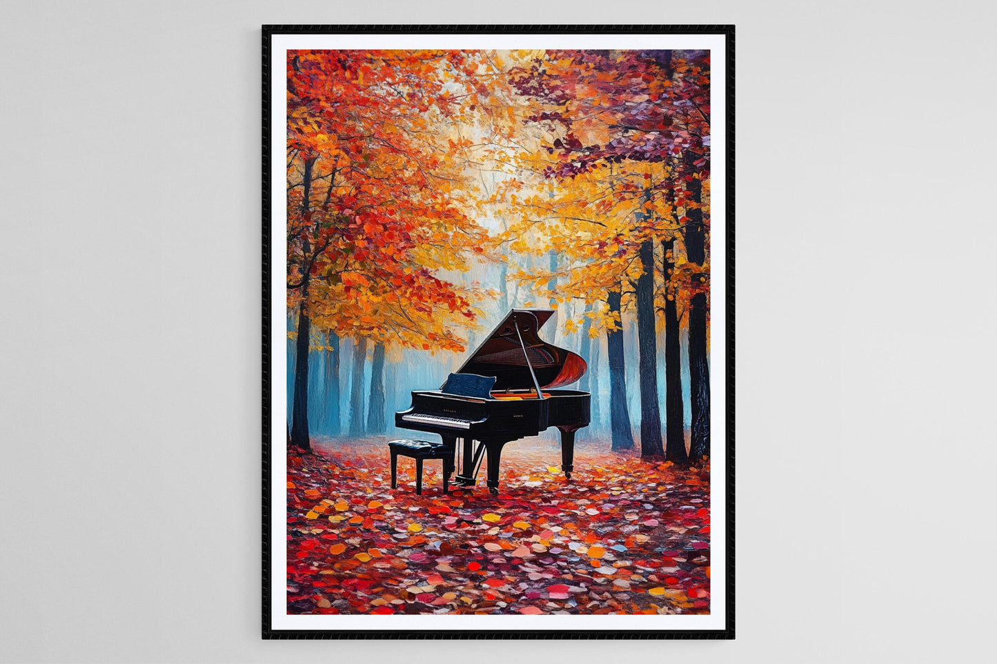 Affiche Forêt d'Automne – Poster Élégant avec Thème Musical