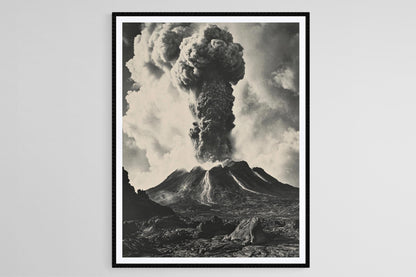 Affiche volcanique hawaïenne – Impression photo de lave au crépuscule