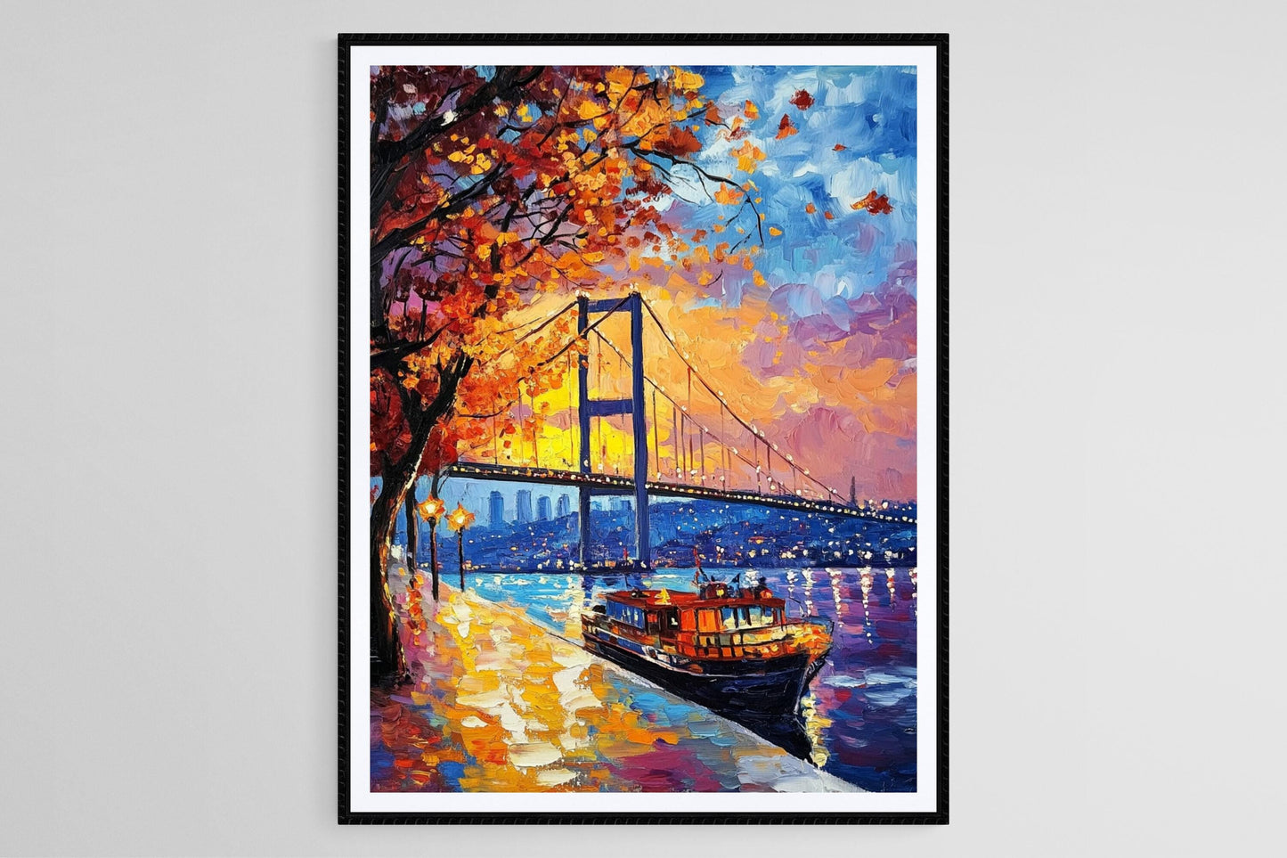 Affiche Pont du Bosphore au Crépuscule – Impression Art Turc Vibrant