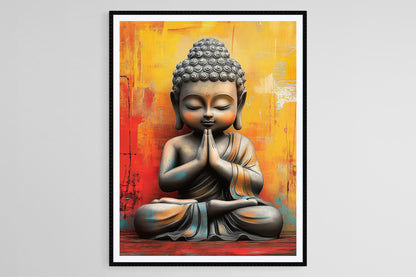 Affiche Bouddha Méditatif – Poster Décor Zen pour Salle de Yoga