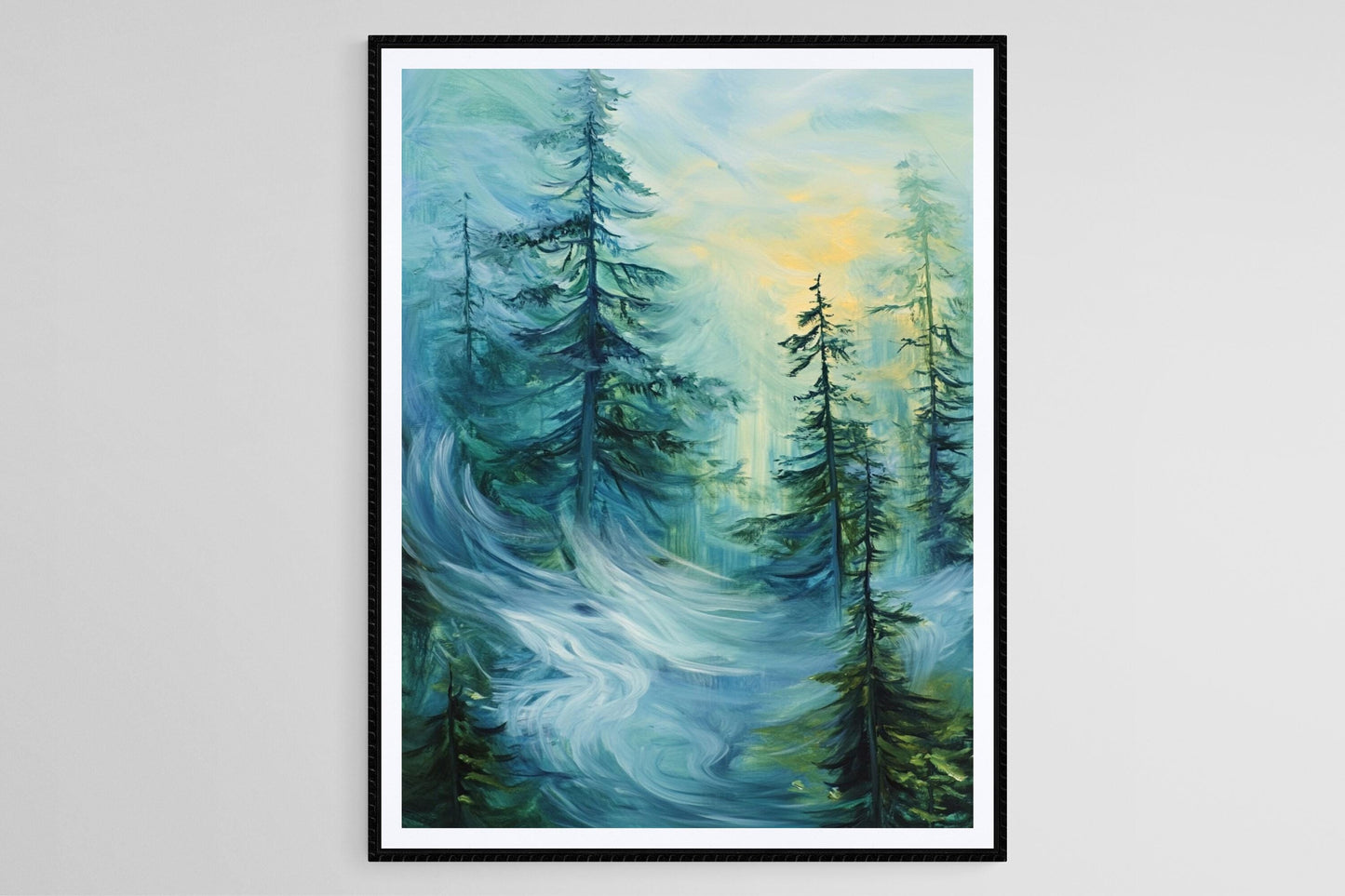 Affiche Forêt de Cèdres Majestueuse – Poster Art Côte Sauvage, Inspiré par Emily Carr