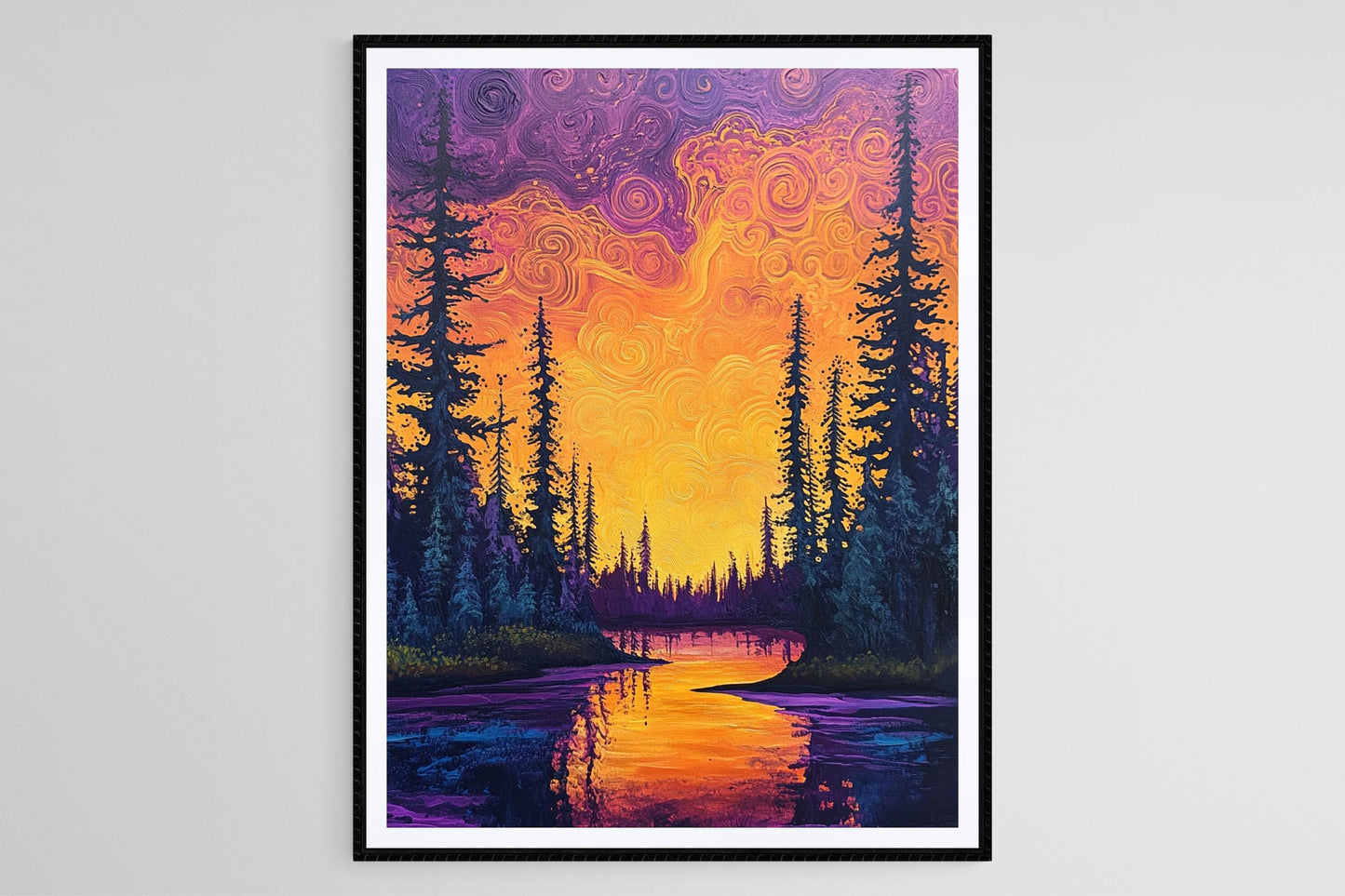 Affiche Crépuscule Lumineux en Forêt – Poster Art Abstrait Émilie Carr