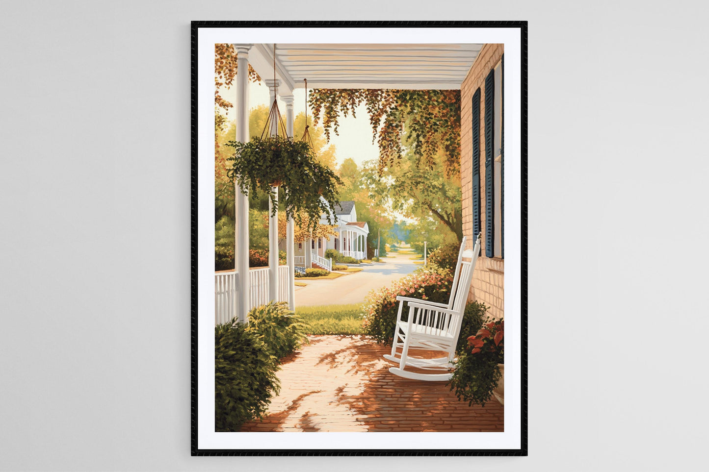 Affiche Scène de Porche Montgomery – Poster Décor de Vie du Sud