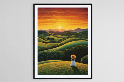 Affiche Crépuscule en Alabama – Poster Art de Charme Sud