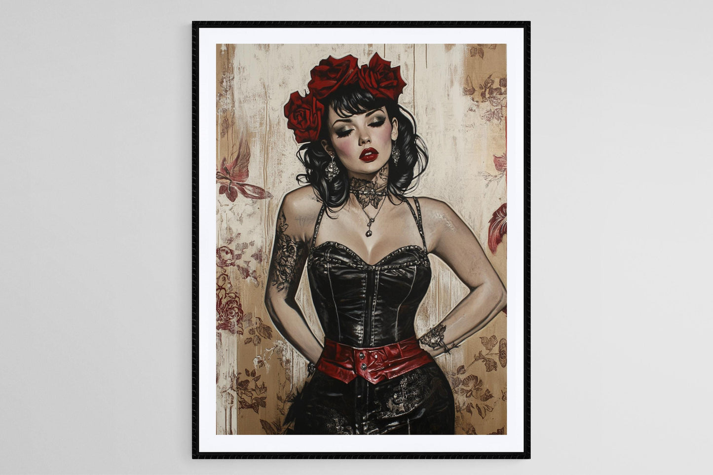 Affiche Rockabilly – Art rétro de pin-up pour déco vintage musicale