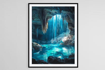 Affiche Grottes de Cristal – Illustration de la Grotte des Bermudes