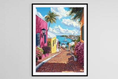Affiche de St. George’s Town – Illustration historique de Bermuda