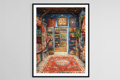 Affiche Tapis Bermuda – Poster Art Print Artisanat Traditionnel