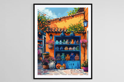 Affiche Nicaragua – Imprimé artistique, décor mural vibrant du village