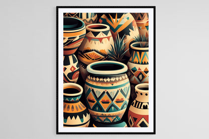 Affiche Art Autochtone en Arizona – Illustration du Patrimoine Culturel