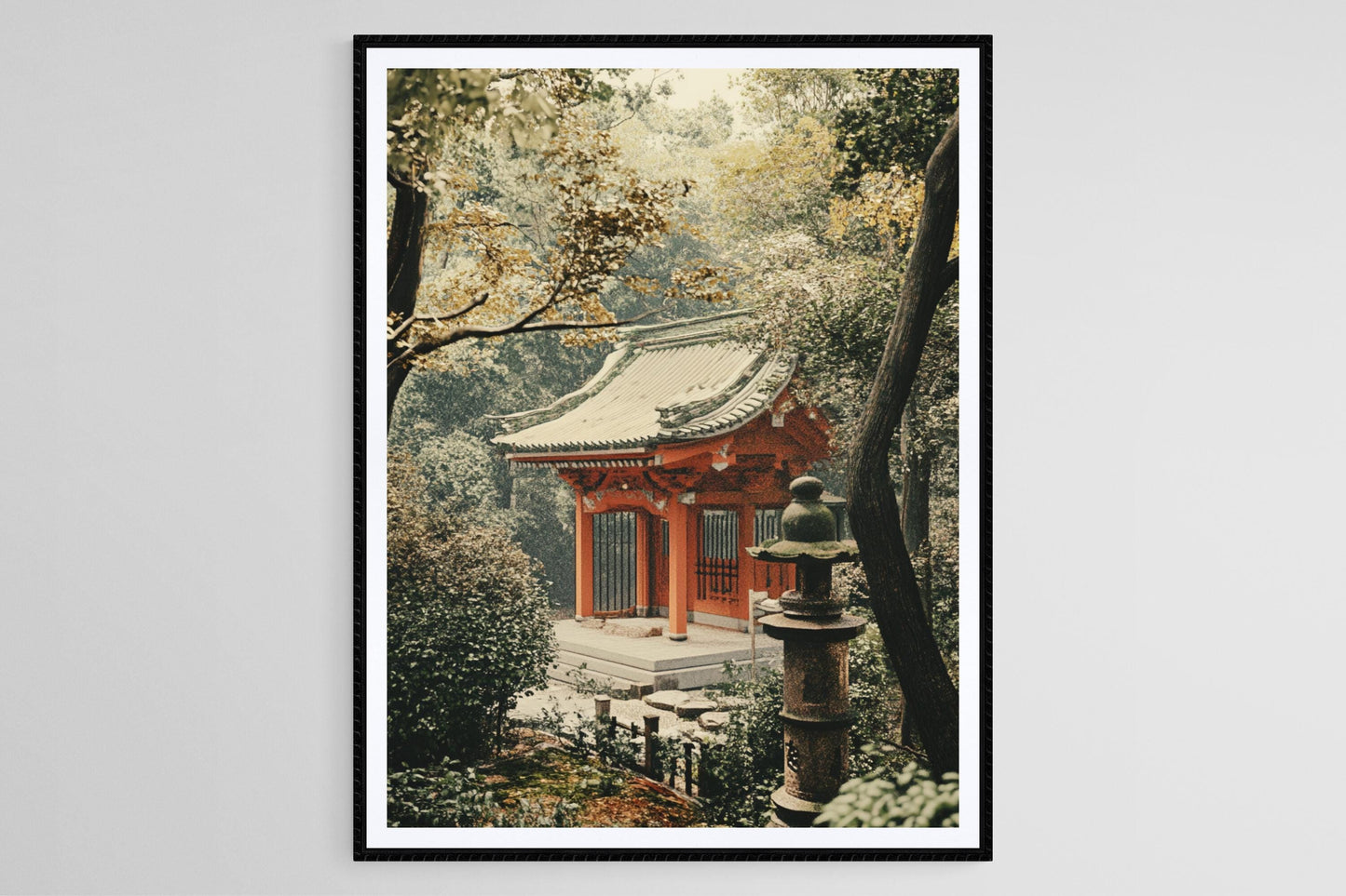 Affiche Temple Japonais Traditionnel – Poster Art Nature Sérène