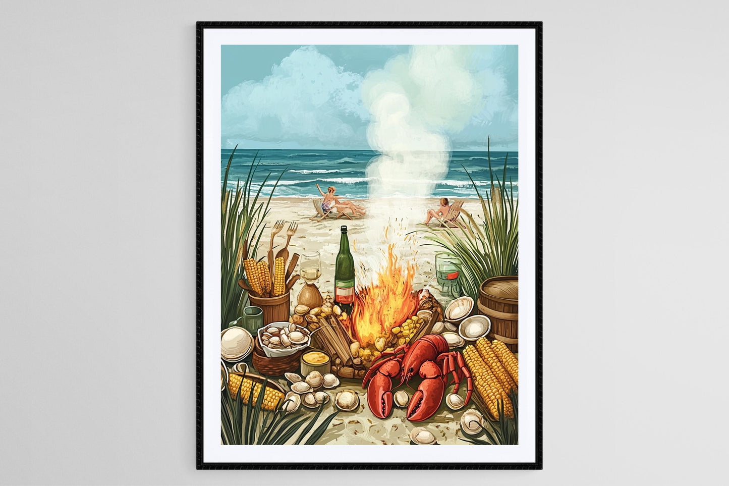 Affiche Martha’s Vineyard – Poster Célébration Côtière Clambake