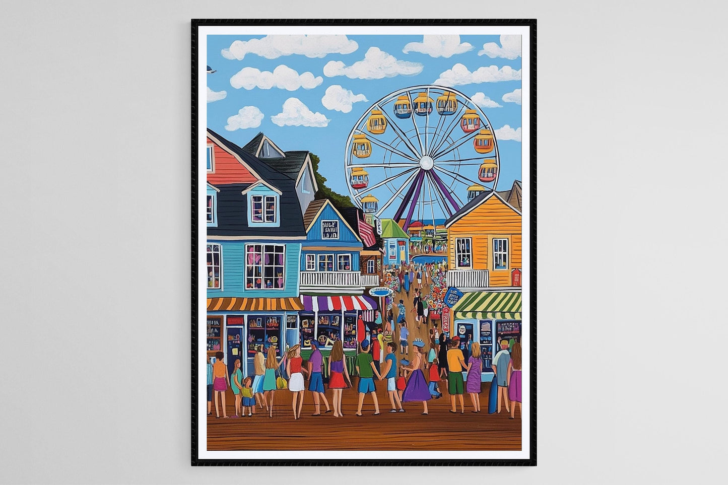 Affiche Plage d'Océan City – Impression d'art côtière estivale