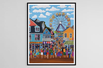 Affiche Plage d'Océan City – Impression d'art côtière estivale