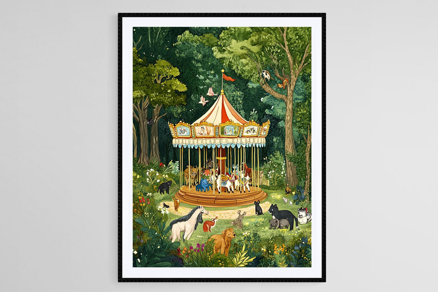 Affiche Zoo de Beardsley – Illustration Amusante pour Famille du Connecticut