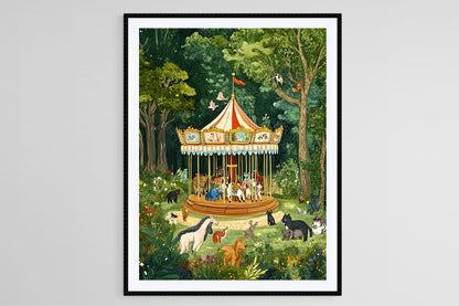 Affiche Zoo de Beardsley – Illustration Amusante pour Famille du Connecticut