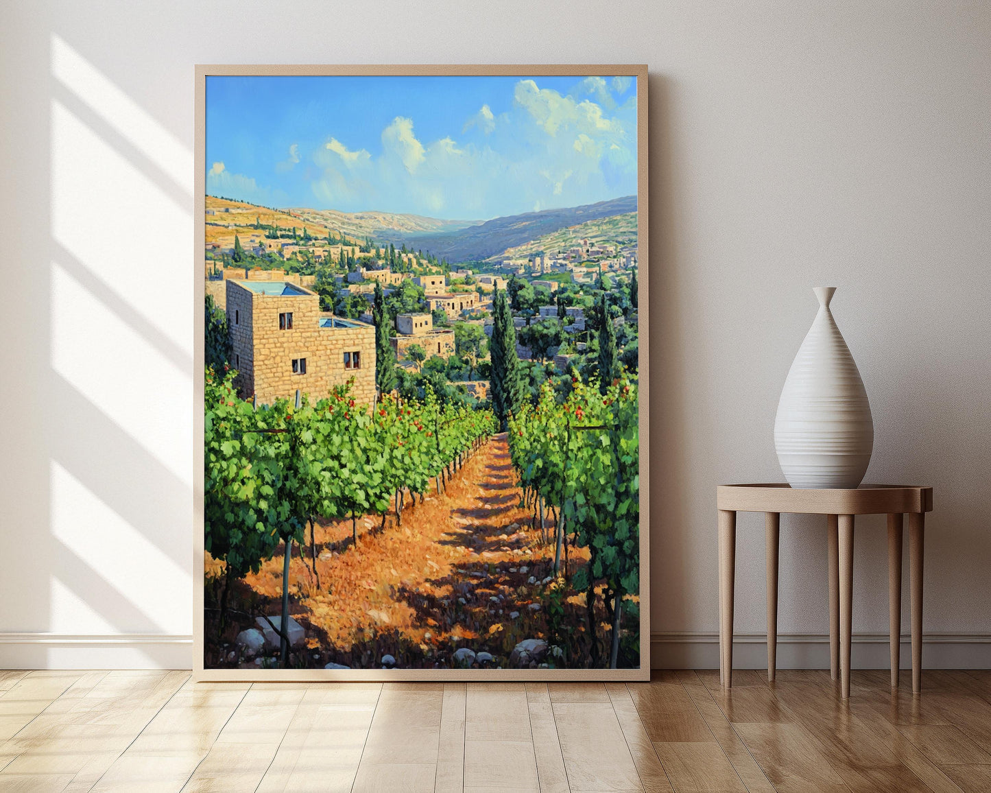 Affiche Vignobles d'Hébron – Poster Art de Vigne et Collines Palestiniennes