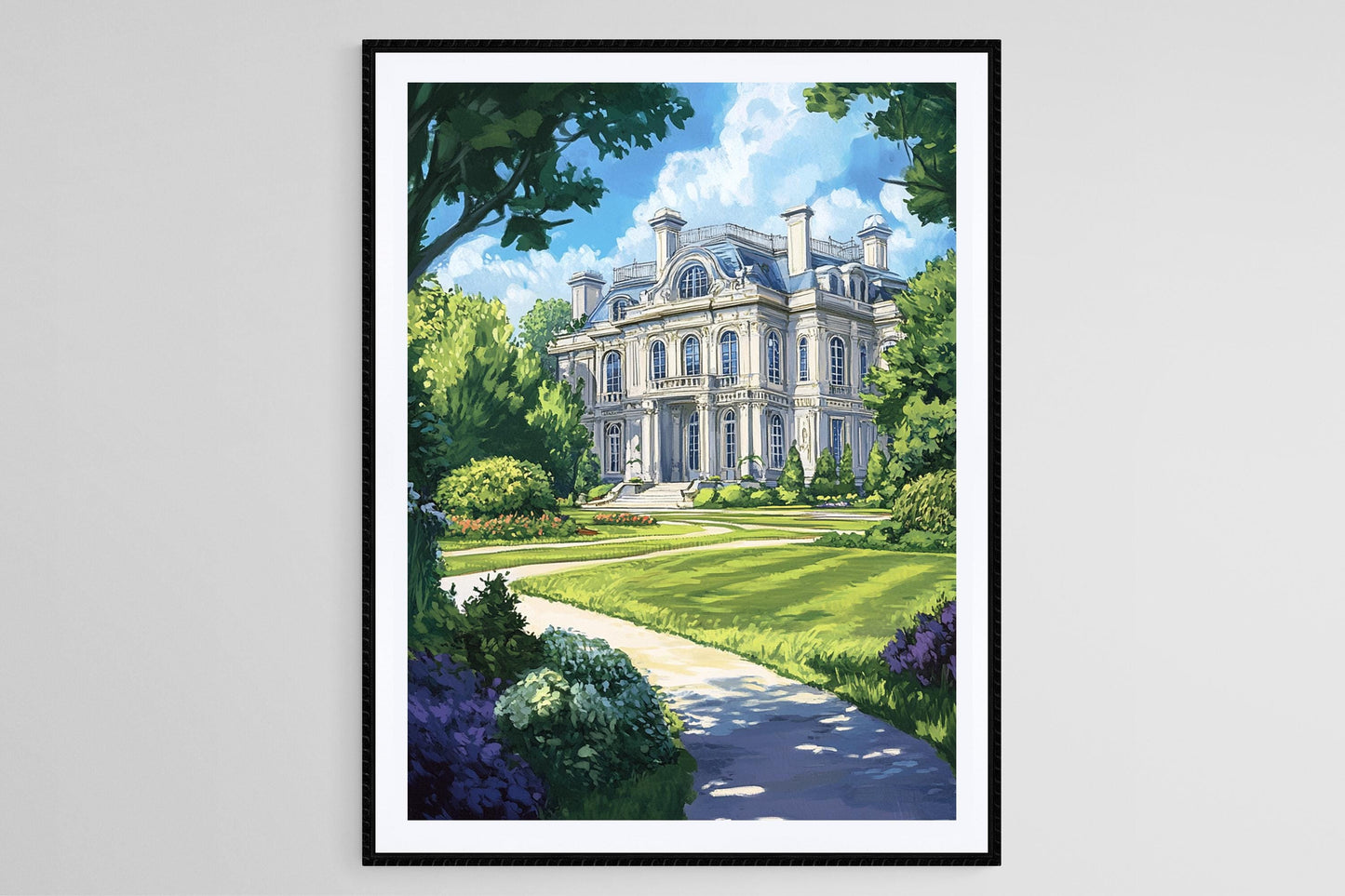 Affiche Nemours Mansion – Illustration de l'Estate du Delaware