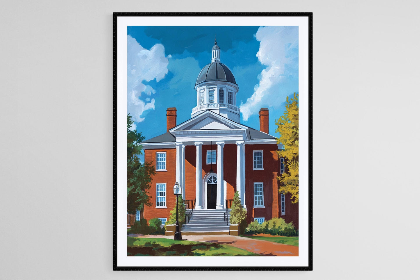 Affiche de l'édifice du Capitole de Dover – Poster emblématique du Delaware