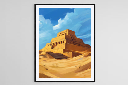 Affiche Ziggourat d'Ur – Poster Art de l'Ancienne Mésopotamie