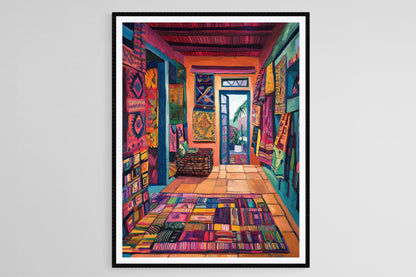 Affiche Tapis Haïtien – Impression d’art sur tapis tissés à la main