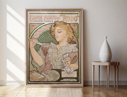 Affiche Art Nouveau – Poster Lance Parfum Rodo, Alphonse Mucha 1896