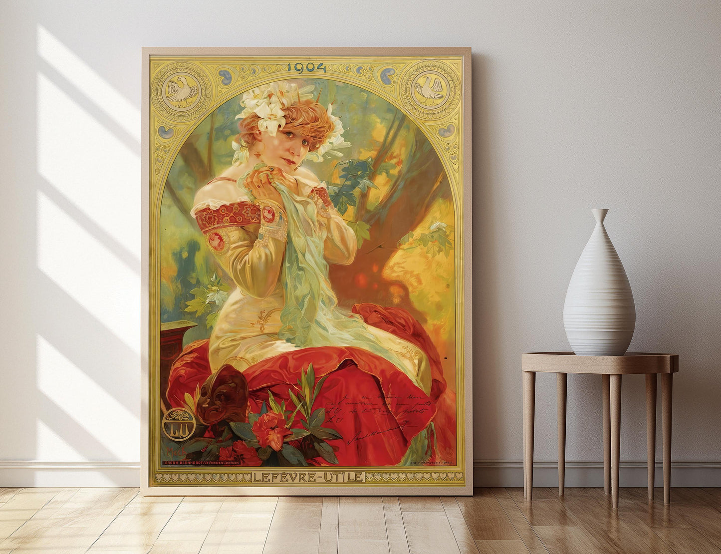 Affiche Mucha – Poster Sarah Bernhardt, 1903, Art déco élégant
