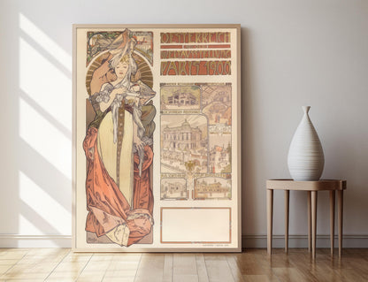 Affiche Autriche à l'Exposition Universelle 1900 – Poster Mucha Élégant