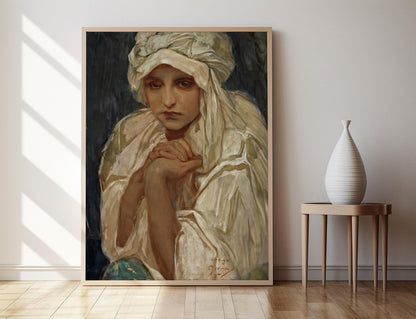 Affiche Art Nouveau – Poster Illustration Vintage de Portrait d'Alphonse Mucha
