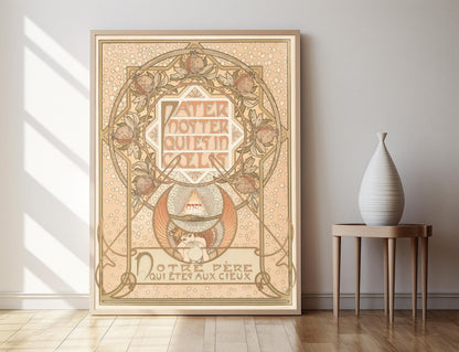 Affiche Pater Noster – Poster art déco d'Alphonse Mucha, 1900