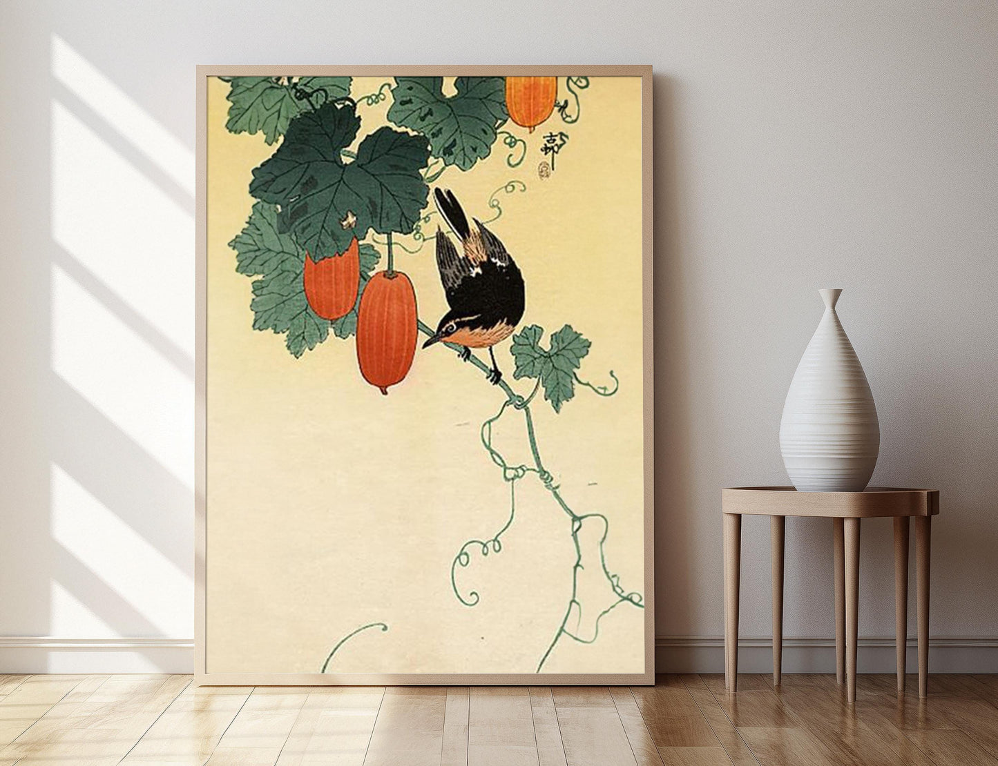 Affiche Moucheron sur Plant de Concombre, 1910 - Impression Art Shin Hanga