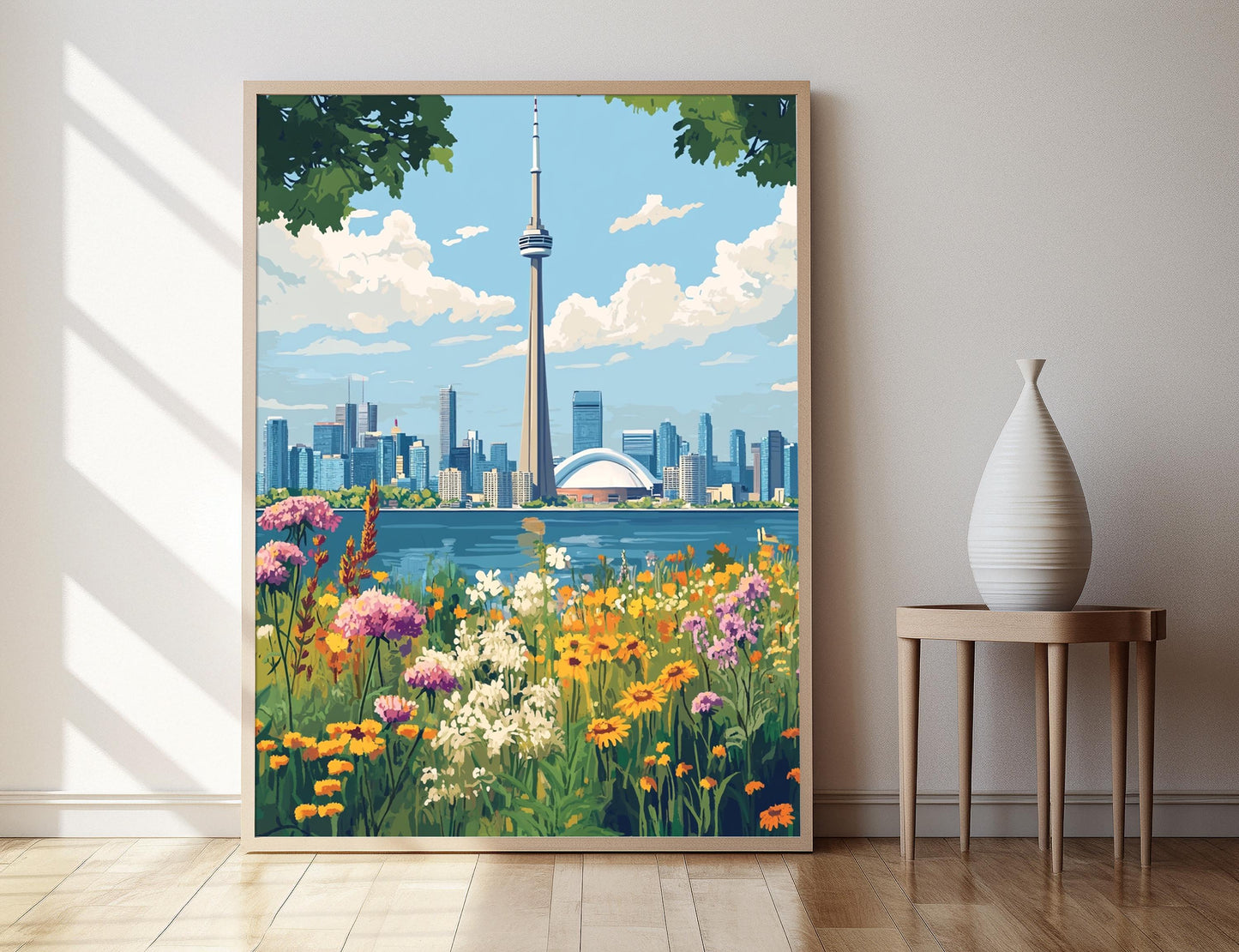 Affiche Tour CN – Poster Art de Toronto avec le lac Ontario