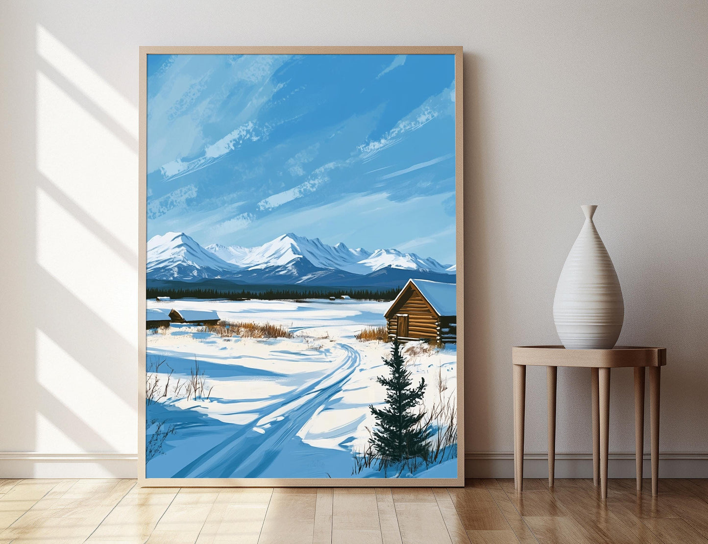 Affiche Yukon Wilderness – Poster Art des Plaines Neigeuses et Montagnes