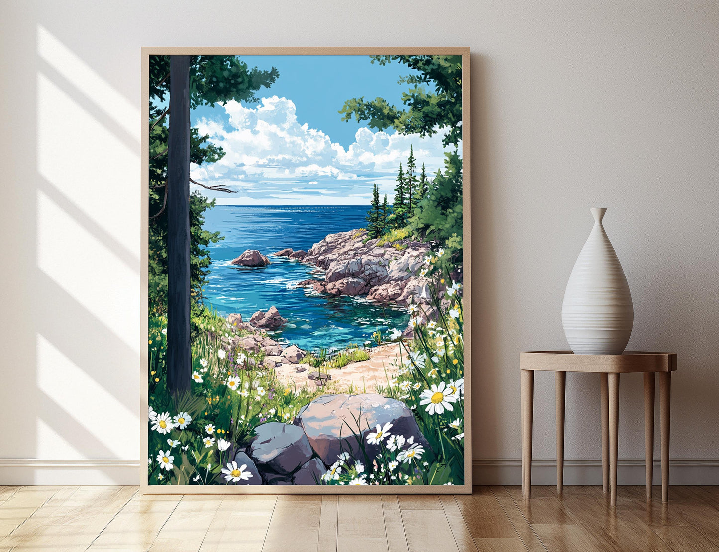 Affiche Lac Supérieur – Poster Plages Rocheuses et Pins