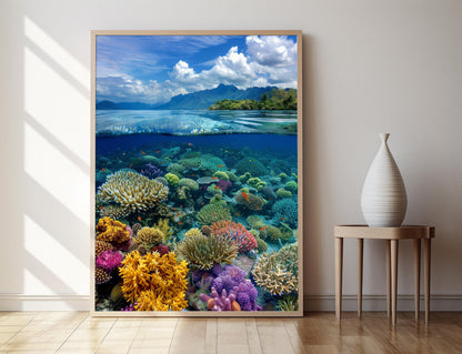 Affiche Récifs Coralliens de Palawan – Illustration Artistique Philippines