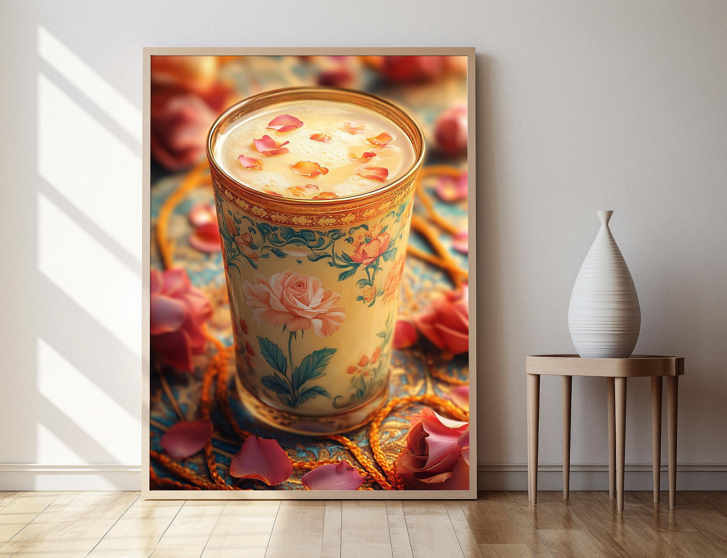 Affiche Art Indien – Impression florale avec motifs moghols