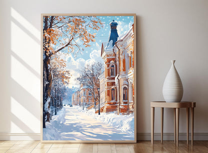 Affiche Hiver à Yekaterinburg – Poster Décor Russe Élégant