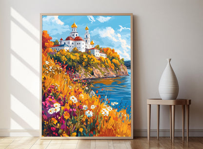 Affiche Nizhny Novgorod – Impression artistique Kremlin et Volga en automne