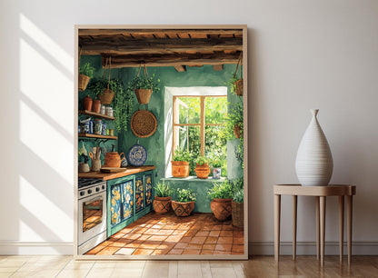 Affiche Art de Cuisine Brésilienne – Pottery Peinte et Panier Tissé